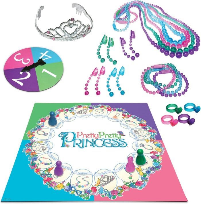 Pretty, Pretty, Princess with 1990's Artwork by Winning Moves Games USA, a Delightful Jewelry Dress-Up Game for 2-4 Players, Ages 5 and Up (1222) - Image 4
