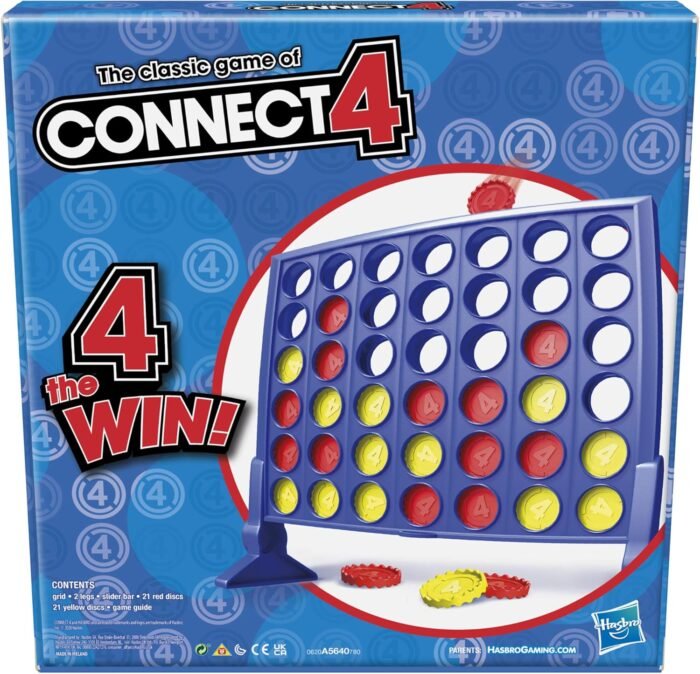 Hasbro Gaming Connect 4 Classic Grid,4 in a Row Game,Strategy Board Games for Kids,2 Player .for Family and Kids,Ages 6 and Up - Image 3
