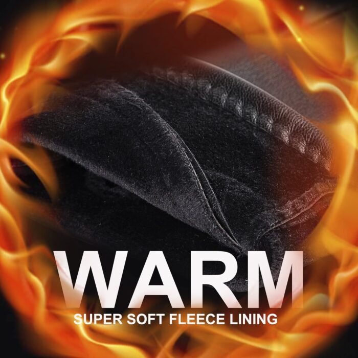 Womens Winter Leather Gloves Touch Screen Wool Lined Windproof Warm Suede Fashion Dress Gloves - Image 6