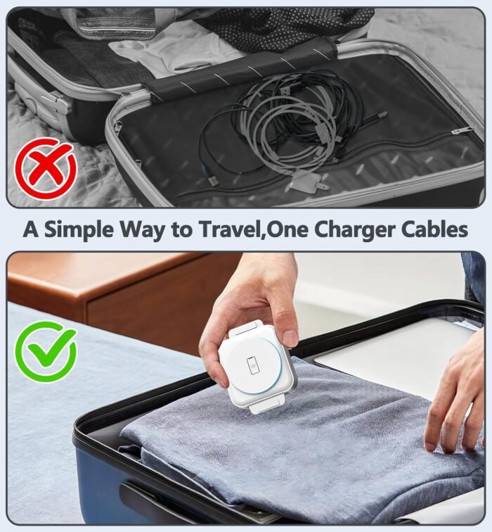 3 in 1 Charging Station for Apple Devices 20W Foldable Mag-Safe Charger for Travel Wireless Charger Pad for iPhone 16 15 14 13 12 Pro/Pro Max/Plus/Mini AirPods 2/3/Pro iWatch Ultra/8/7/SE/6/5/4/3/2 - Image 4
