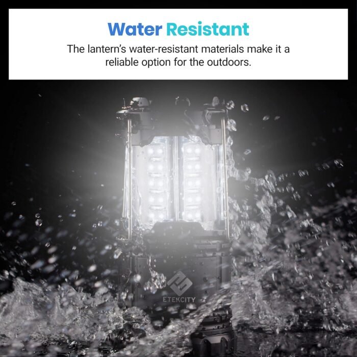 Etekcity Lantern Camping Essentials , Led Flashlight for Power Outages, Battery Operated Lights for Emergency Supplies, Survival Kit and Gear for Hurricane, 2 Pack, Black - Image 7