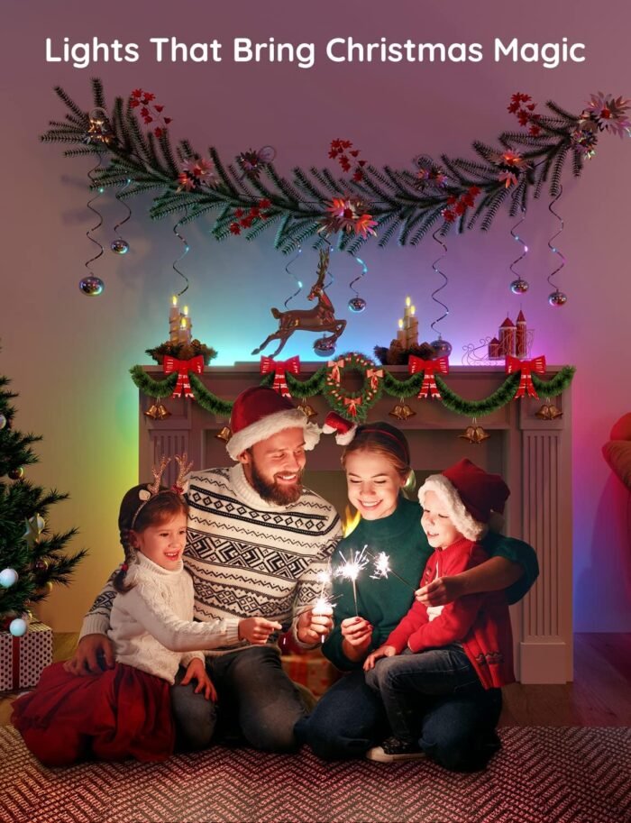 Govee RGBIC LED Strip Lights, Smart LED Lights for Bedroom, Bluetooth LED Lights APP Control, DIY Multiple Colors on One Line, Color Changing LED Strip Lighting Music Sync, Christmas Decor, 16.4ft - Image 2