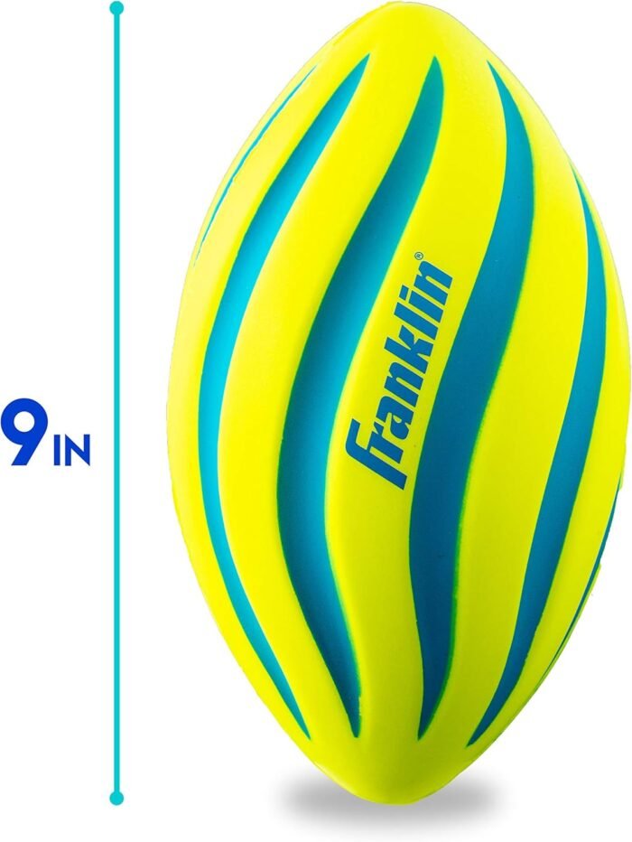 Franklin Sports Kids Foam Football - Mini Soft Foam Youth Football - Indoor + Outdoor Toy Football for Kids - Probrite 9" Mini Foam Ball - Soft Backyard + Practice Toy Ball - Yellow - Image 4