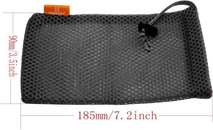 5pcs Multifunction Nylon Mesh Drawstring Pouch Bag for Mobile Phone,Sunglasses,Electronic Gadgets-Travel Organizer Outdoor Activities Storage Pouch 3.5"x 7.3"(Black) - Image 6