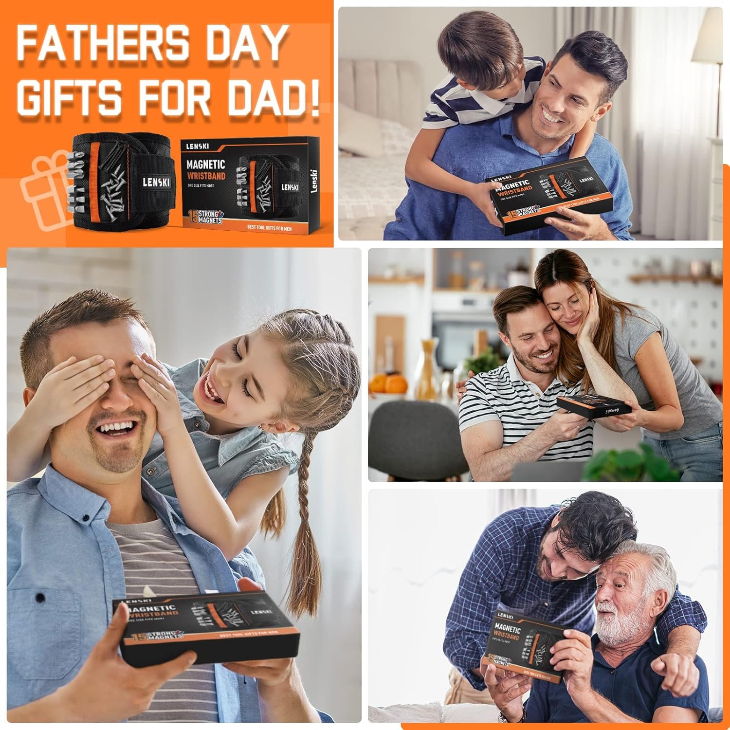 Lenski Stocking Stuffers for Adults Men, Christmas Gifts for Men, Magnetic Wristband Dad Gifts for Men Unique, Mens Gifts for Dad Him Grandpa, Gifts for Men Who Have Everything, Cool Gadgets for Men - Image 7