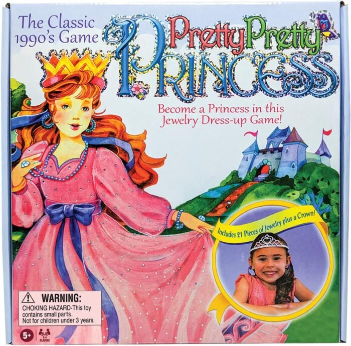 Pretty, Pretty, Princess with 1990's Artwork by Winning Moves Games USA, a Delightful Jewelry Dress-Up Game for 2-4 Players, Ages 5 and Up (1222) - Image 2