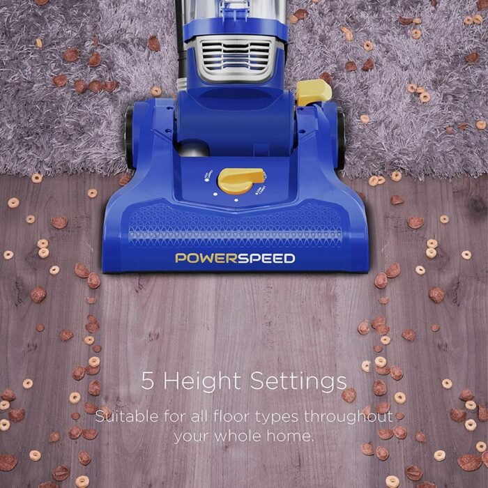 eureka NEU182A PowerSpeed Bagless Upright Vacuum Cleaner, Lite, Blue - Image 5