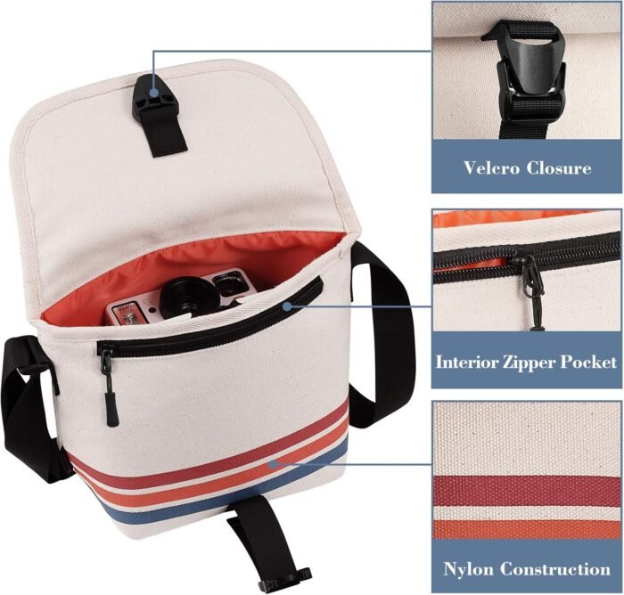 Fintie Camera Bag Compatible with Polaroid Now+ Generation 2 I-Type Instant Film Camera, Polaroid Now Gen 2nd, OneStep 2 VF, I-2 Instant Camera Travel Shoulder Case with Adjustable Strap Accessories - Image 2