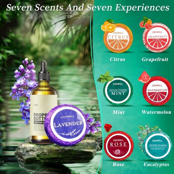 Shower Steamers Aromatherapy - 21Pcs Shower Bombs Birthday Gifts for Women Essential Oil, Nasal Relief, Self Care Spa Gifts for Women, Christmas Gifts for Mom, Stocking Stuffers for Women - Image 2