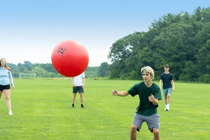Wicked Big Sports Little Kids Kickball-Supersized Kickball Outdoor Sport Tailgate Backyard Beach Game Fun for All, Original Version, red - Image 5