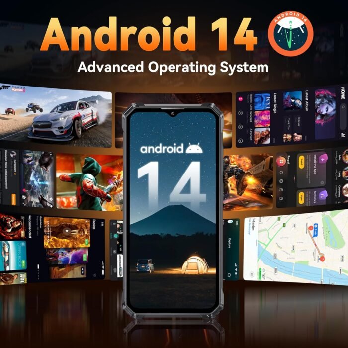 OUKITEL G1 Rugged Smartphone Unlocked - 24+256GB/1TB Android 14 Rugged Cellphones, 6.52” HD Display 48MP Rear Camera 10600mAh Battery IP68/IP69K Waterproof Phone, Dual Sim/NFC/Fingerprint 2024 - Image 2