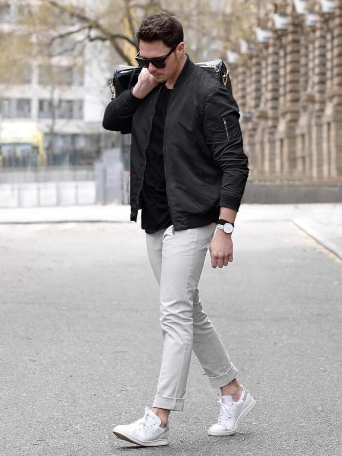 TACVASEN Men's Bomber Jacket Lightweight Casual Spring Fall Windbreaker Zip Up Coat with Pocket - Image 4