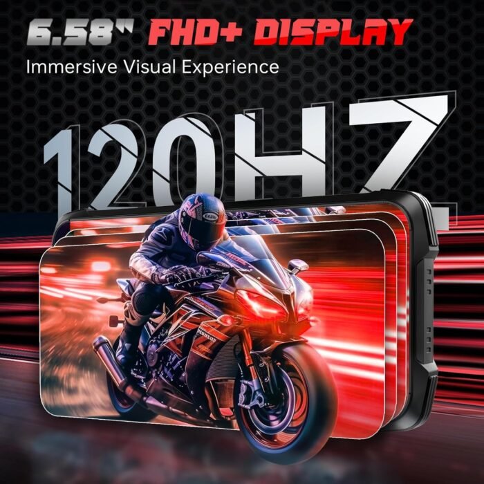 CUBOT King Kong 9 Rugged Phone Unlocked Android 14-24GB RAM+512GB ROM Cell Phone, 10600mAh(33W) Battery, 100MP Camera Smartphone, 6.58''FHD+120Hz Dual Screen, G99/4G Dual SIM/IP68/IP69K/NFC/GPS - Image 4