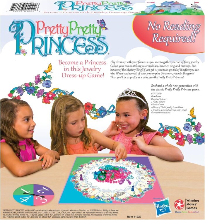 Pretty, Pretty, Princess with 1990's Artwork by Winning Moves Games USA, a Delightful Jewelry Dress-Up Game for 2-4 Players, Ages 5 and Up (1222) - Image 3