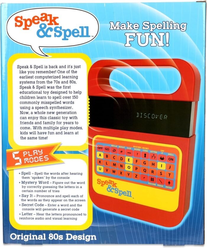 Speak & Spell Electronic Game - Educational Learning Toy, Spelling Games, 80s Retro Handheld Arcade, Autism Toys, Activity for Boys, Girls, Toddler, Ages 7+ - Image 3