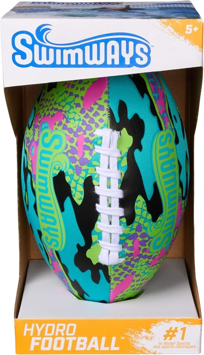 SwimWays Hydro Waterproof Football, Outdoor Games for Adults and Kids, Swimming Pool Accessories and Pool Party Games,9.25 Inches, Blue - Image 7