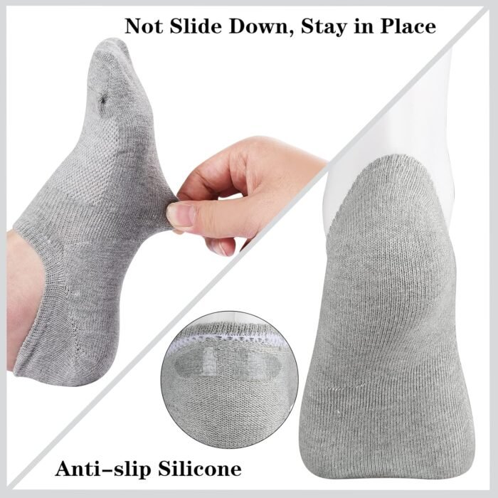 Heatuff No Show Socks Womens Cotton Low Cut Non Slip Casual Socks Invisible Flat Boat Liner Socks (6/9 Pairs) - Image 4