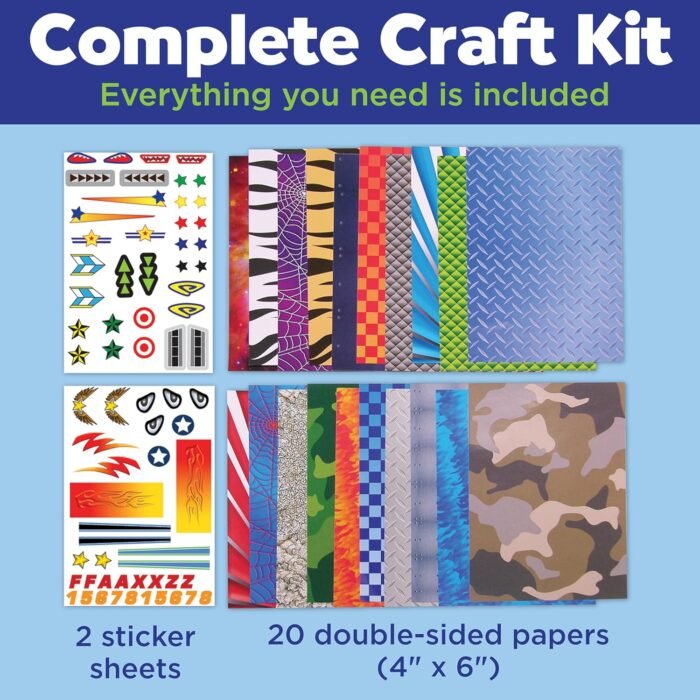 Creativity for Kids Paper Airplane Squadron - Create 20 Paper Airplanes, Crafts for Boys and Girls, Stocking Stuffers and Gift for Boys, Kids Activities for Ages 6-8+ - Image 3