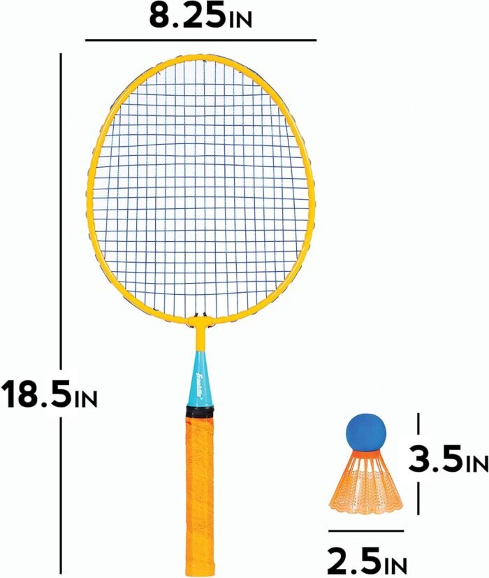 Franklin Sports Badminton Racket Set - Smashminton, Oversize - 2 Player Backyard Youth Set with Birdies for Kids - Image 3