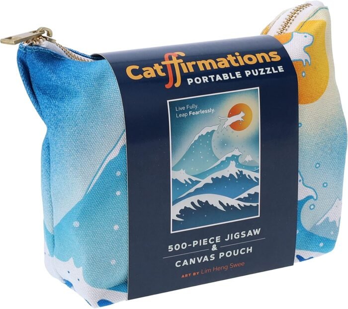 Chronicle Books Catffirmations Portable Puzzle: 500-Piece Jigsaw & Canvas Pouch - Image 6