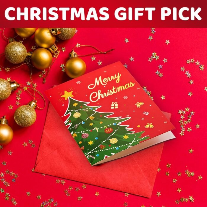 HAPPYPOP Christmas Gifts Stocking Socks for Women - Secret Santa Socks Black Elf Socks for Teens, Xmas Stocking with Greeting Card for Mom Dad - Image 2
