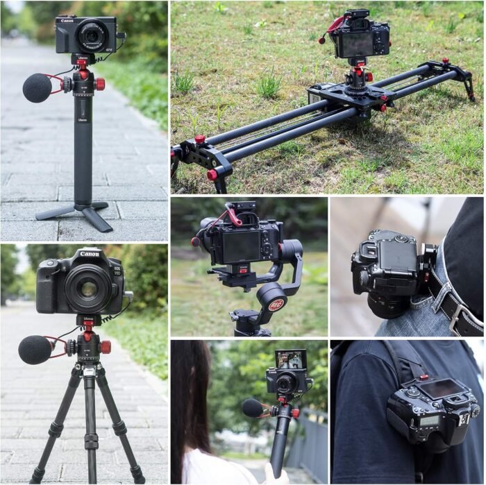 ULANZI Ball Head with Claw Super Quick Release Design, Professional Metal 360° Rotating Panoramic Ball Head with Cold Shoe, Up 44.1lbs Load, for Tripod,Monopod,Slider,DSLR Camera (U-100) - Image 6