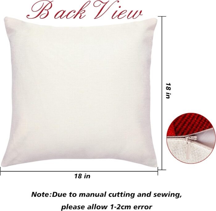 Christmas Pillow Covers 18×18 Inch Set of 4 Farmhouse Christmas Pillow Covers Christmas Pillow Cases for Sofa Couch Christmas Decorations Throw Pillow Covers - Image 2