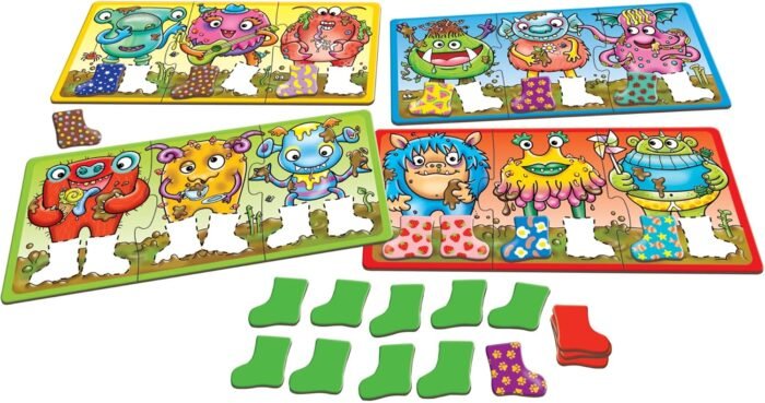 ORCHARD TOYS Moose Smelly Socks Game. Find Matching Pairs of Socks for Your Monsters! for Ages 3-6 and 2-4 Players - Image 2