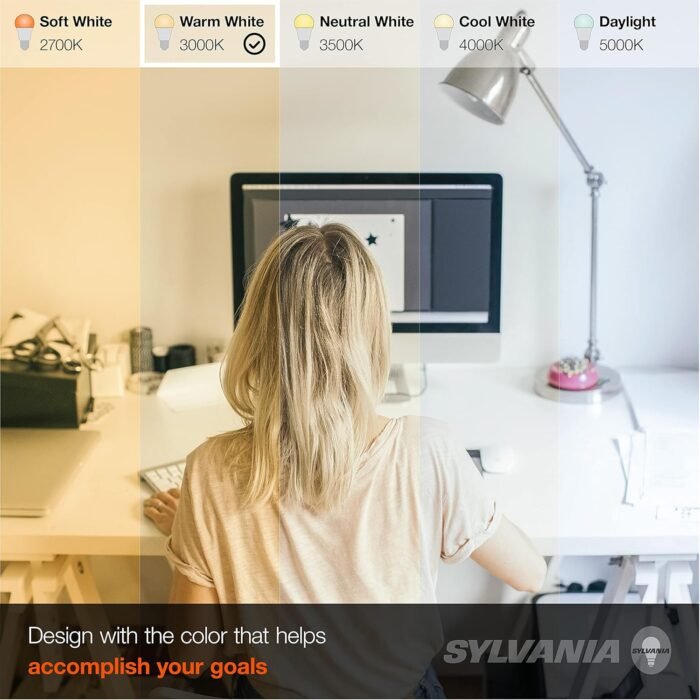 SYLVANIA 5”/6” LED Recessed Lighting Downlight with Trim, 8.5W=65W, Dimmable, 675 Lumens, White 3000K, Wet Rated / UL / Energy Star – 12 Pack (62236) - Image 6