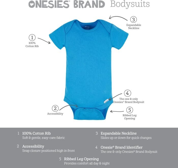 Onesies Brand baby-boys 8-pack Short Sleeve Mix & Match Bodysuits - Image 6