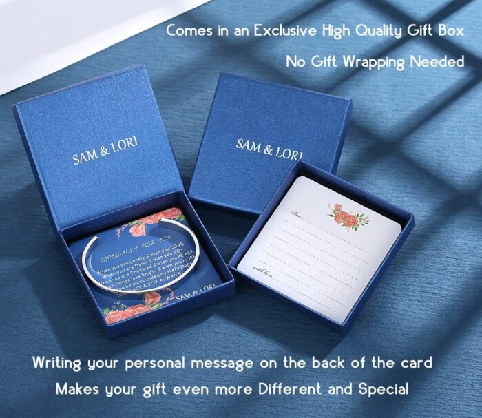 SAM & LORI Personal Bracelets for Teens/Women-Inspirational Jewelry Gifts (Various Designs) for Daughter/Sister/Mom/Friends-Adjustable Bracelet in a Pretty Gift Box - Image 5