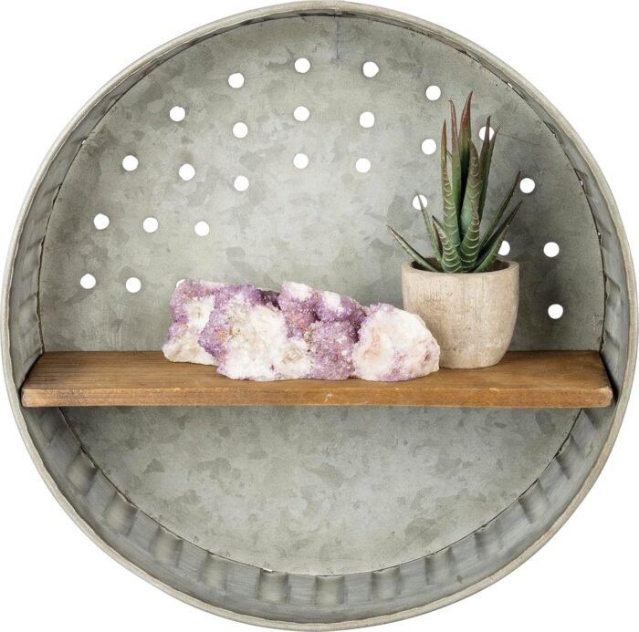 Primitives by Kathy 38024 Distressed Wall Shelf, Metal and Wood - Image 6