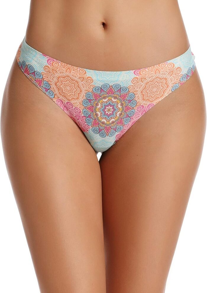 voenxe Seamless Women Underwear Thongs,No Show Ladies Thong,No Line Breathable Comfortable Panties Undies for Women 5-Pack - Image 4