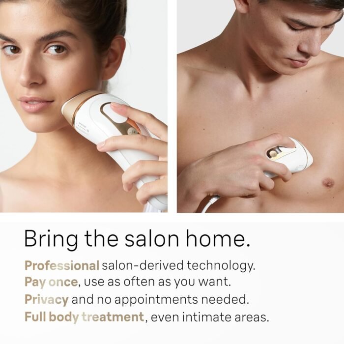 Braun IPL Long-Lasting Hair Removal for Women and Men, Silk Expert Pro 5 PL5137 with Venus Swirl Razor, Long-Lasting Reduction in Hair Regrowth for Body & Face, Corded, PL5137 - Image 6