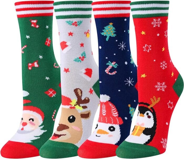 HAPPYPOP Crazy Boys Socks - Novelty Shark Space Socks Food Dino Sloth Socks for Kids Gifts 4-6 7-9 Years