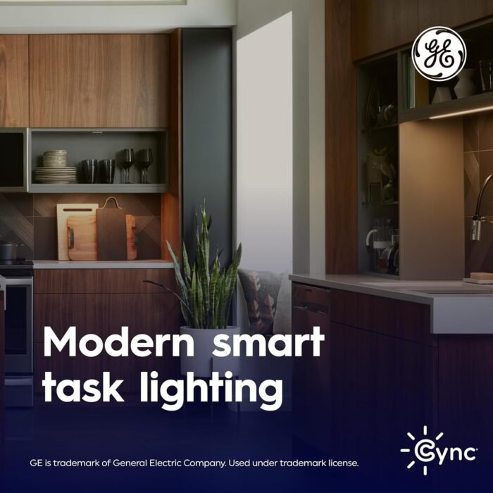 Cync GE Reveal HD+ Smart Undercabinet Light Fixture, Color Changing Undercab Light, Smart Wi-Fi Kitchen Light, Works with Alexa and Google Home, Christmas Gifts for Men, Holiday Gift for Women, 18 in - Image 5