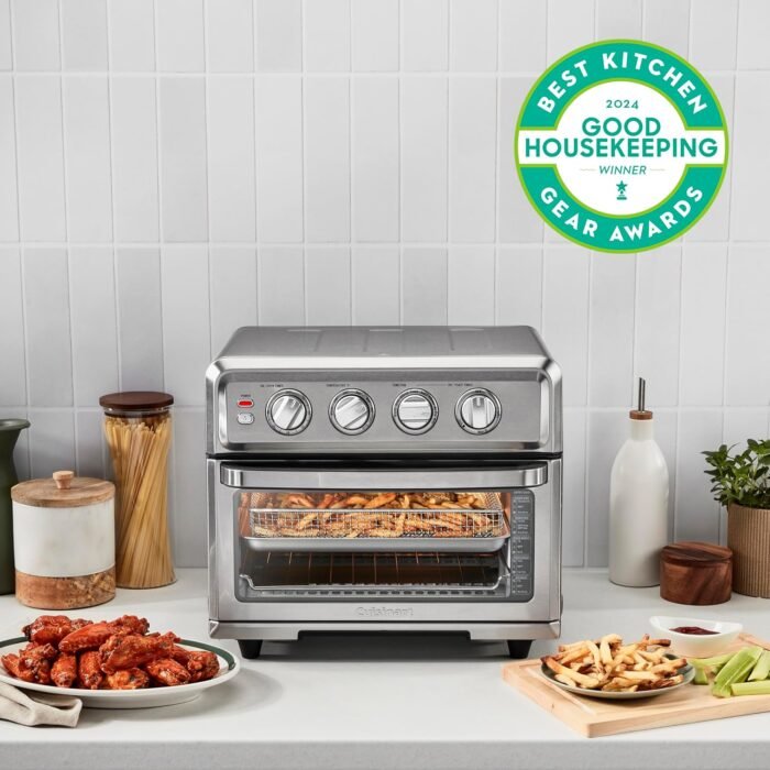 Cuisinart Air Fryer + Convection Toaster Oven, 8-1 Oven with Bake, Grill, Broil & Warm Options, Stainless Steel, TOA-70 - Image 2