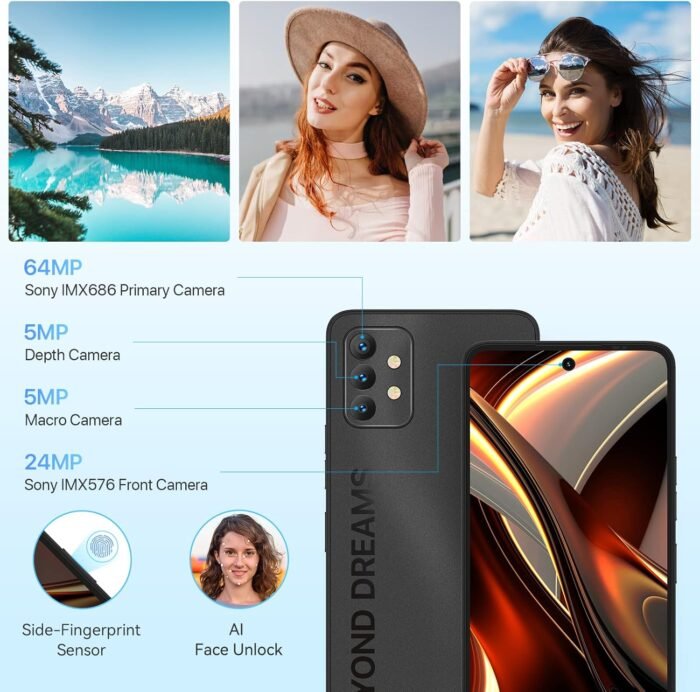 UMIDIGI Unlocked 5G Cell Phone,A13 PRO MAX 5G Smartphone 17GB+256GB Android 12 with 6.8" Full Screen,64+5+5MP AI Triple Camera MediaTek Dimensity 900,5150mAh Battery Smartphones,WiFi 6.0,Warranty - Image 3
