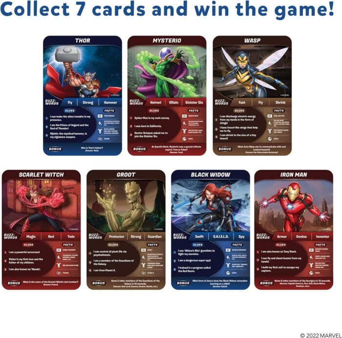 Skillmatics Collectible Card Game - Guess in 10 Marvel, Stocking Stuffers, Perfect for Kids, Teens, Adults Who Love Avengers, Spiderman, Iron Man, Gifts for Ages 8, 9, 10 and Up - Image 6