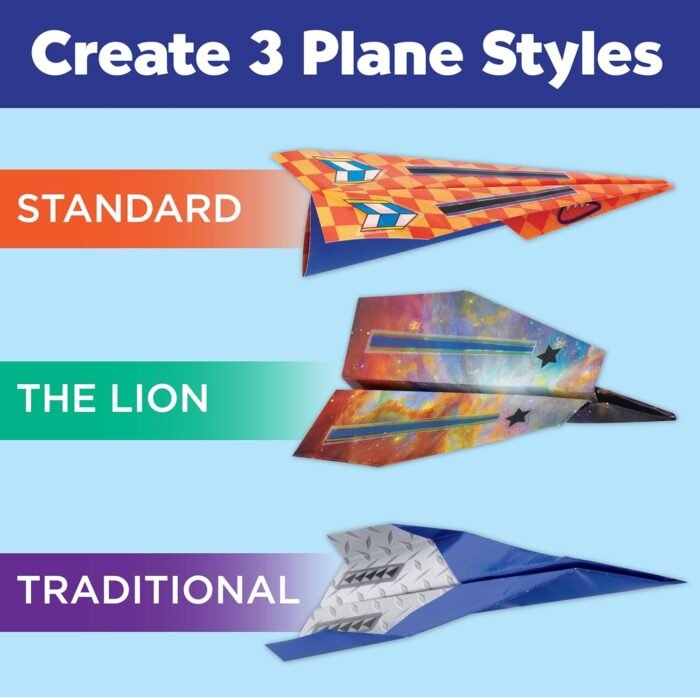 Creativity for Kids Paper Airplane Squadron - Create 20 Paper Airplanes, Crafts for Boys and Girls, Stocking Stuffers and Gift for Boys, Kids Activities for Ages 6-8+ - Image 5