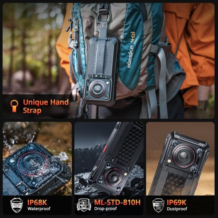 OUKITEL WP33 PRO Rugged Smartphone 5G - 22000mAh(33W), 24GB+256GB, 6.6" FHD+ Cell Phones, Triple 64MP Camera, Dual 5G SIM Android 13 Phone Unlocked, 18W OTG/136dB Loudest Speaker, NFC/GPS/T-Mobile - Image 7