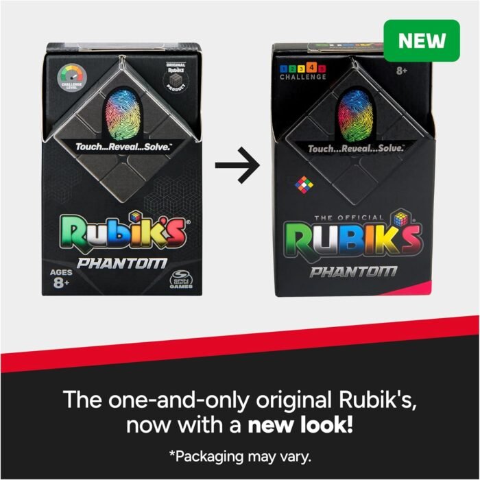 Rubik’s Cube, Phantom, 3x3 Cube Advanced Technology Difficult 3D Puzzle Travel Game Stress Relief Fidget Toy Activity Cube for Adults & Kids Ages 8+ - Image 5