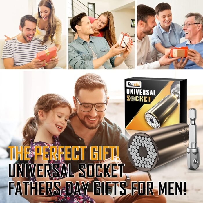 Lenski Stocking Stuffers for Adults Men, Super Universal Socket Gifts for Men, Christmas Gifts for Men, Mens Gifts for Dad Him Grandpa, Dad Gifts for Men Who Have Everything Cool Stuff Gadgets for Men - Image 7