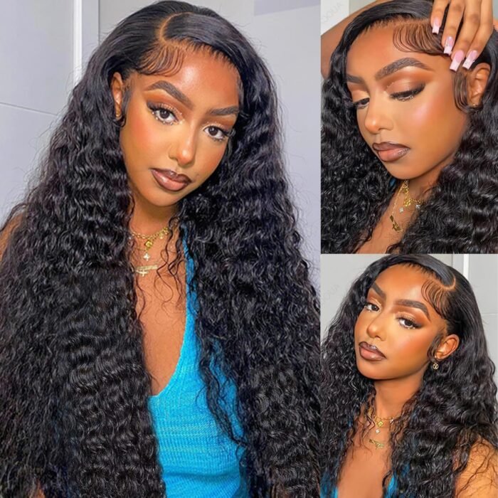 4 Bundles Deal Deep Wave Bundles Human Hair 20 22 24 24 Inch 12A Deep Wave Human Hair Bundles Wet and Wavy Bundles Human Hair Extensions Natural Color - Image 9