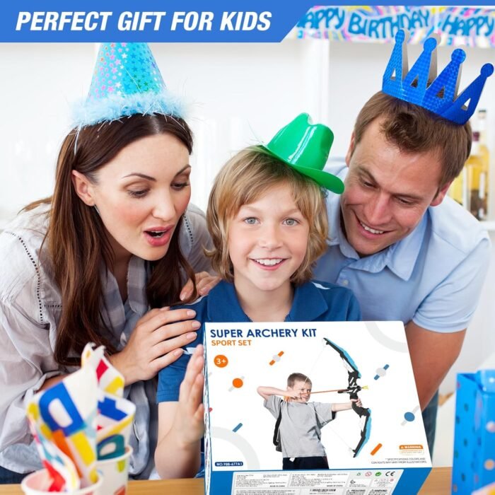 2 Pack Bow and Arrow for Kids, LED Light Up Archery Set with 24 Suction Cup Arrows, 1 Standing Target, 6 Score Targets & 2 Quiver, Indoor Outdoor Sport Gifts for Boys Girls Ages 4-12 - Image 9