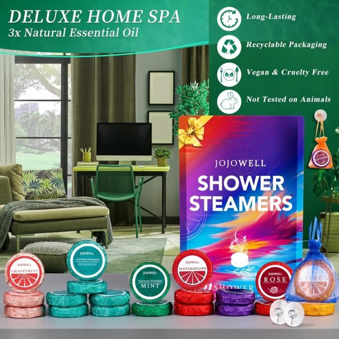 Shower Steamers Aromatherapy - 21Pcs Shower Bombs Birthday Gifts for Women Essential Oil, Nasal Relief, Self Care Spa Gifts for Women, Christmas Gifts for Mom, Stocking Stuffers for Women - Image 3