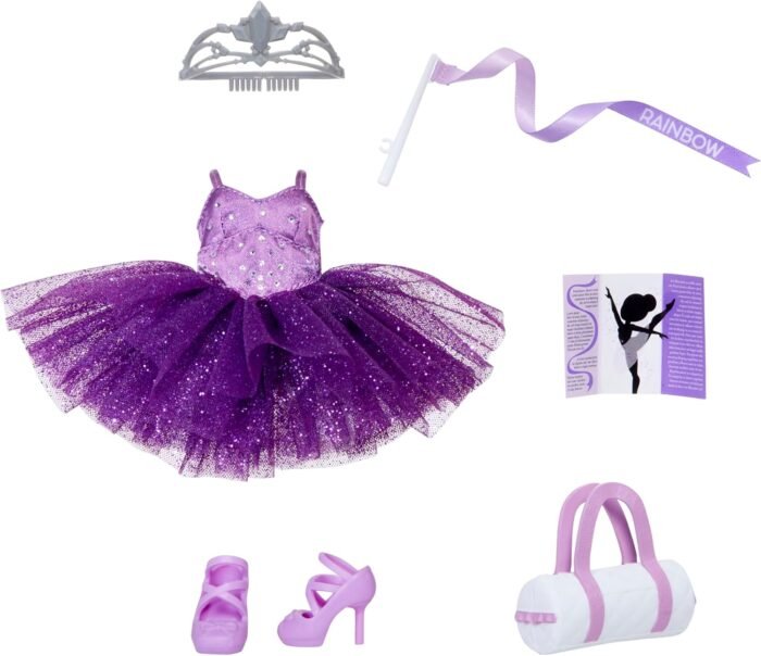 Rainbow High Fashion Pack, Ballet Recital Includes 1 Full Ballet Outfit, Shoes, Jewelry and Play Accessories. Mix & Match with Other Packs to Create Tons of Fun Looks. Kids Toy Gift Ages 4-12 Years﻿