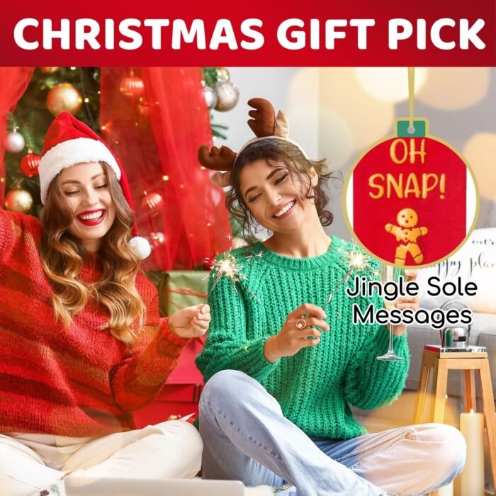 Zmart Christmas Gifts Stocking Socks For Men Women - Gingerbread Secret Santa Socks Xmas Stocking Stuffers For Dad Mom Teens - Image 4