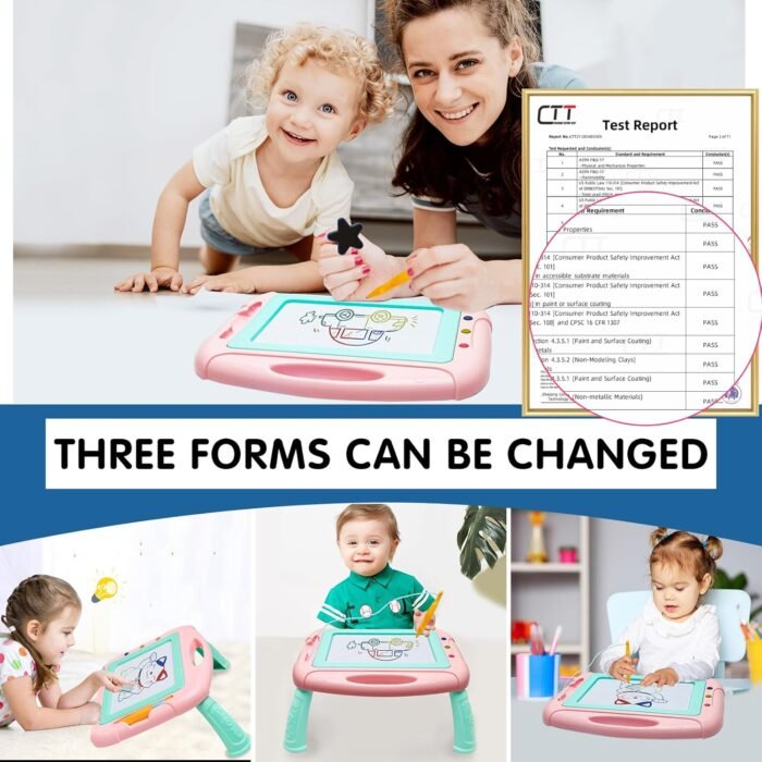 Toys for 1-2 Year Old Girls,Magnetic Drawing Board Toddler Toys for Girls Boys,Erasable Doodle Board Kids Toys,Birthday Gifts for 1 2 3 Year Old Girl - Image 3