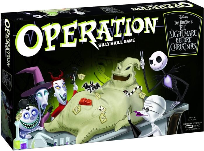 Operation: Disney The Nightmare Before Christmas Board Game | Collectible Operation Game | Featuring Oogie Boogie & Nightmare Before Christmas Artwork, 1+ Players